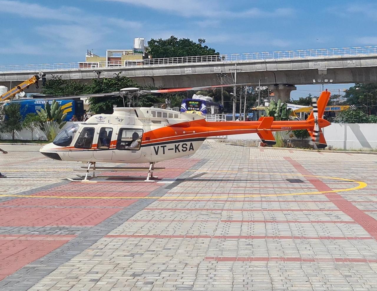BRS GRANDEUR helipad arrival